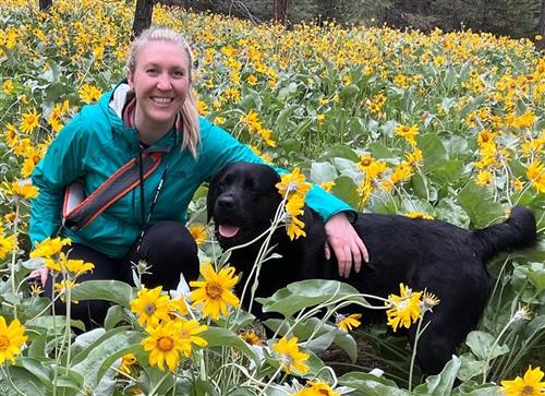 Kelly and her dog